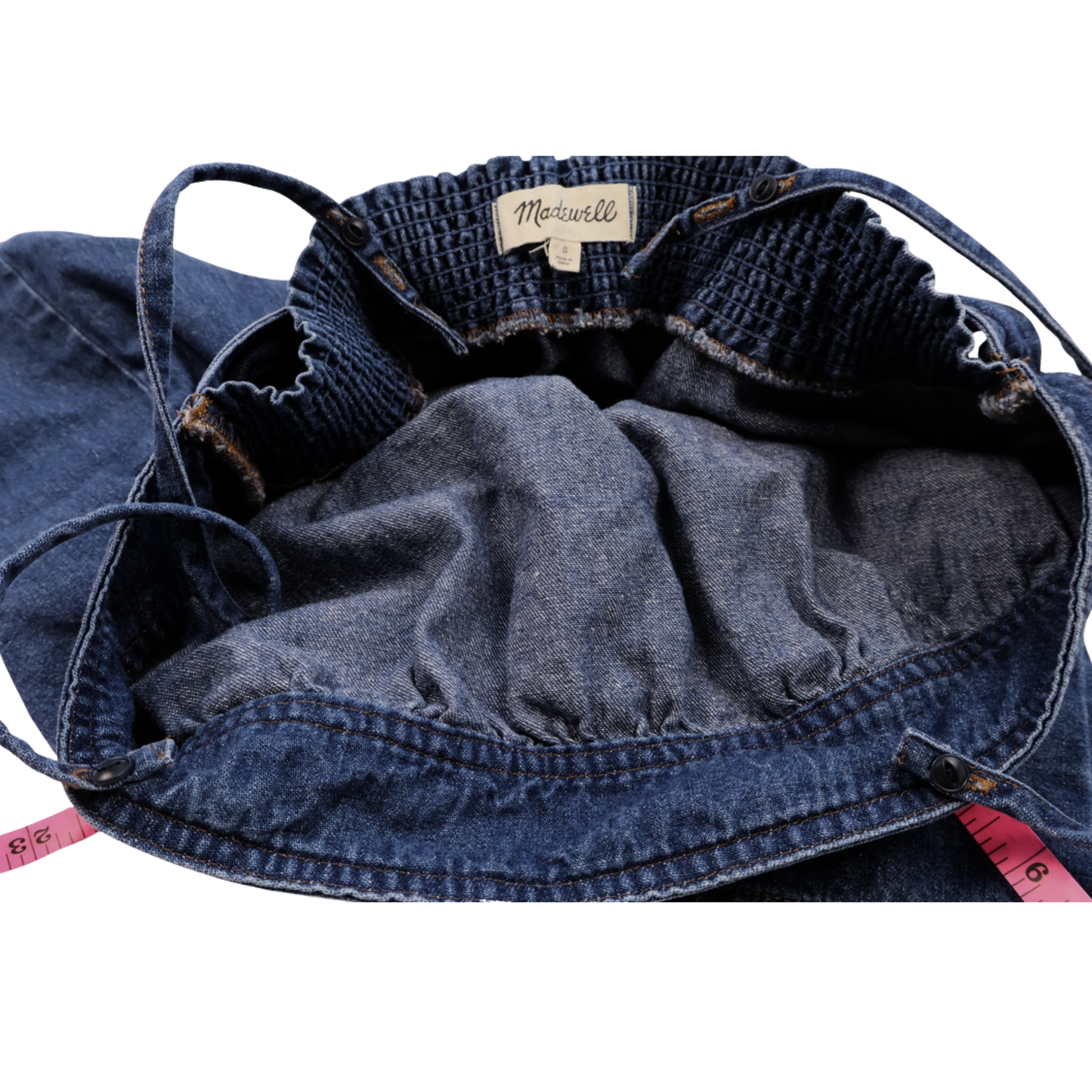 Madewell Denim Halter Top – Adjustable Strap Tank | Size S