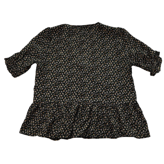 Madewell Floral Ruffle Hem Blouse – Effortless Feminine Staple (Size M)