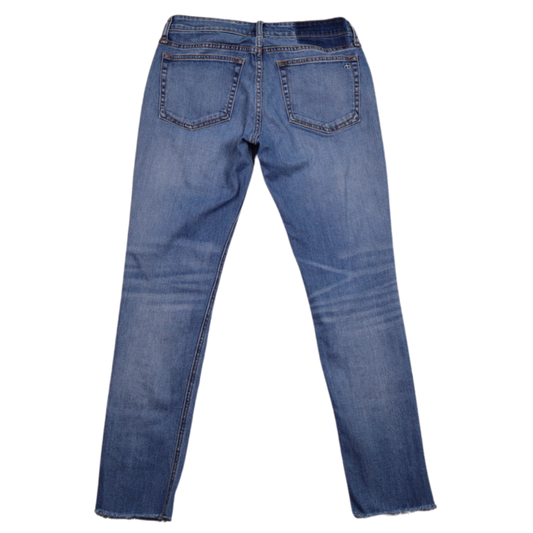 Rag & Bone Distressed Skinny Jeans – Size 25 – Medium Wash Raw Hem Denim