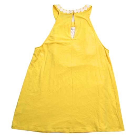 Lilly Pulitzer Lace Detail Tank – Yellow Statement Top | Size XS