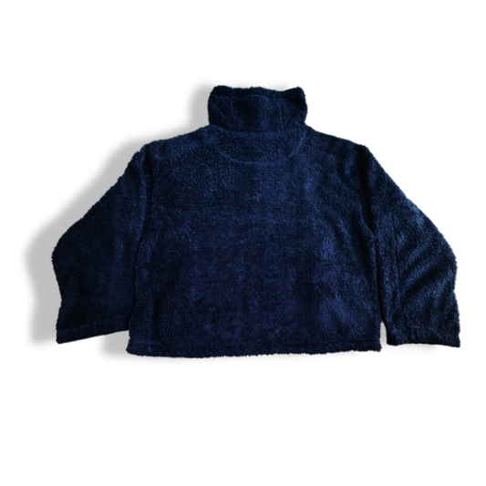 FP Movement Free People Navy Sherpa Pullover Size Small Oversized Fleece