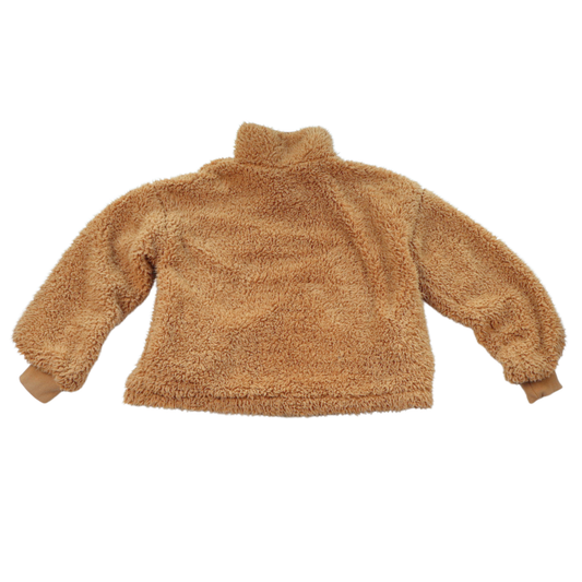 Thread & Supply Sherpa Pullover – Camel Fleece Quarter Zip | Size Small | Cozy Elevated Essential