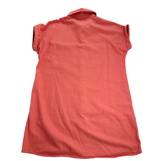 Zilcremo Button Front Shirt Dress – Salmon Pink – Size Large