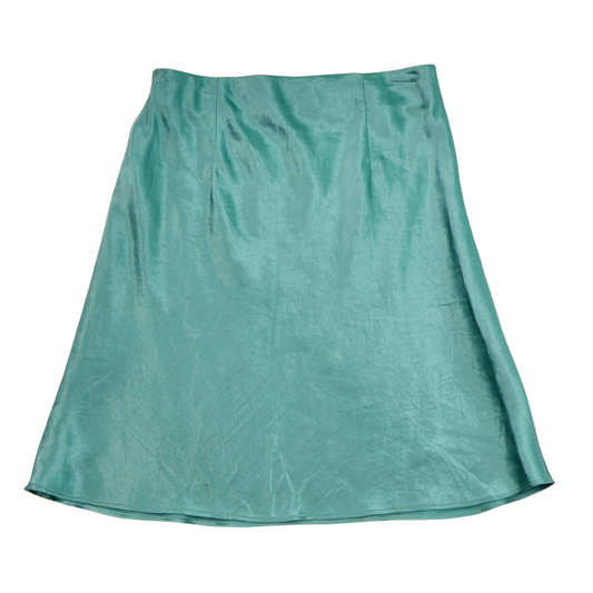 Babaton Satin Slip Skirt – Sage Green Minimalist Mini | Size 0