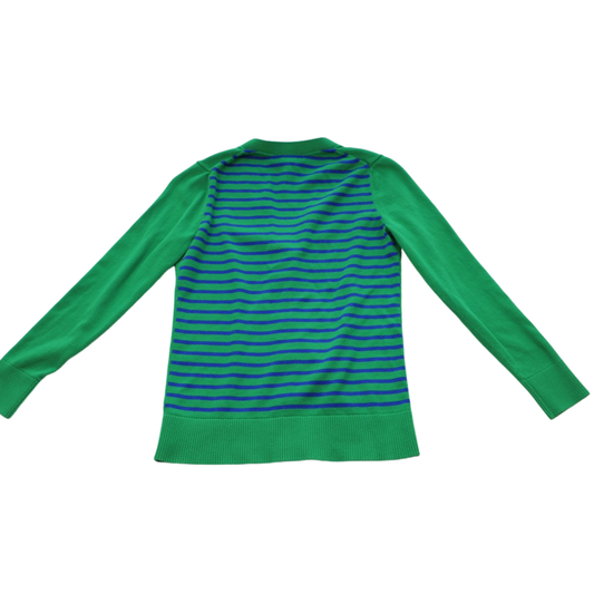 Banana Republic Green Cardigan Sweater | Gold Button Front | Size Small | Classic Elevated Knit