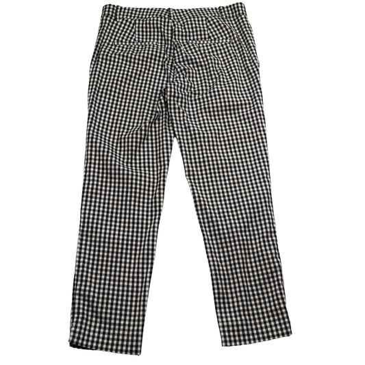 Ann Taylor Black & White Gingham Ankle Trousers – Size 0 – Tailored Check Pants