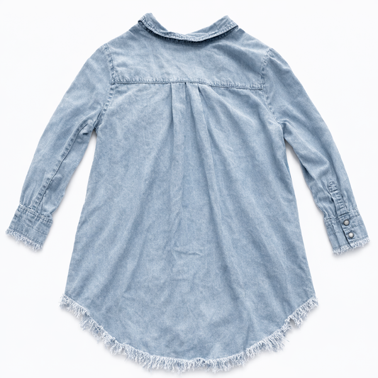 Zenana Soft Denim High-Low Shirt Dress – Size XL