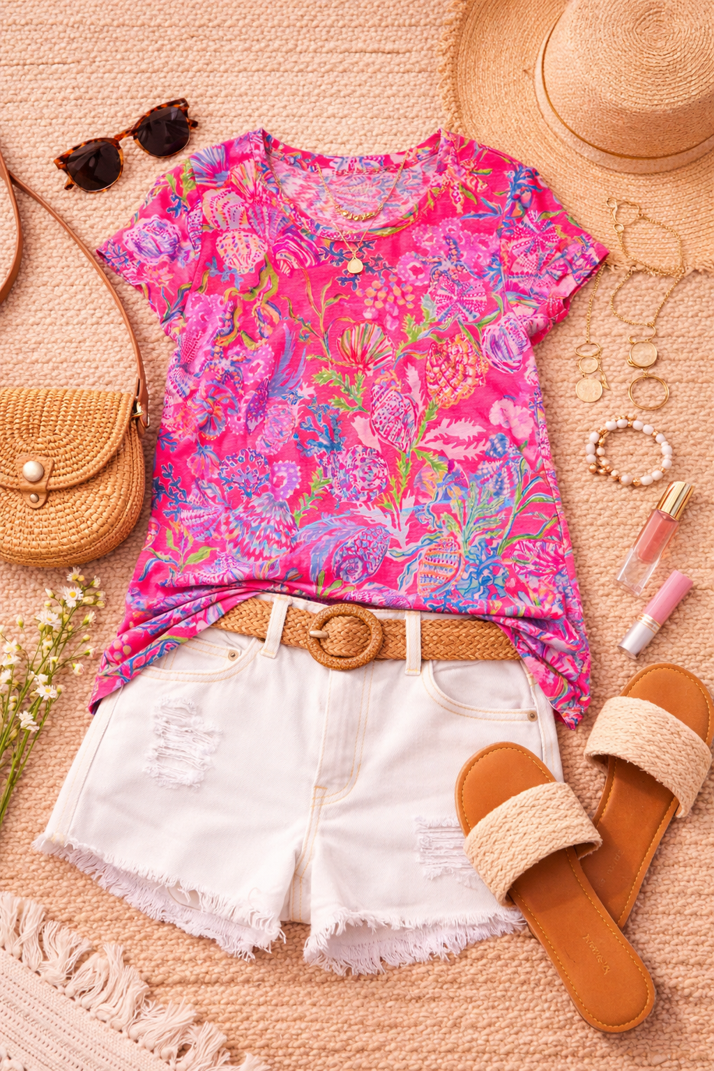 Lilly Pulitzer Coral Reef Print Top – Pink Multi | Size XXS