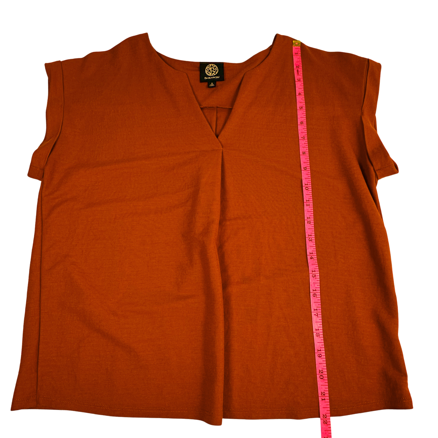 Bobeau Rust V-Neck Blouse – Size Small