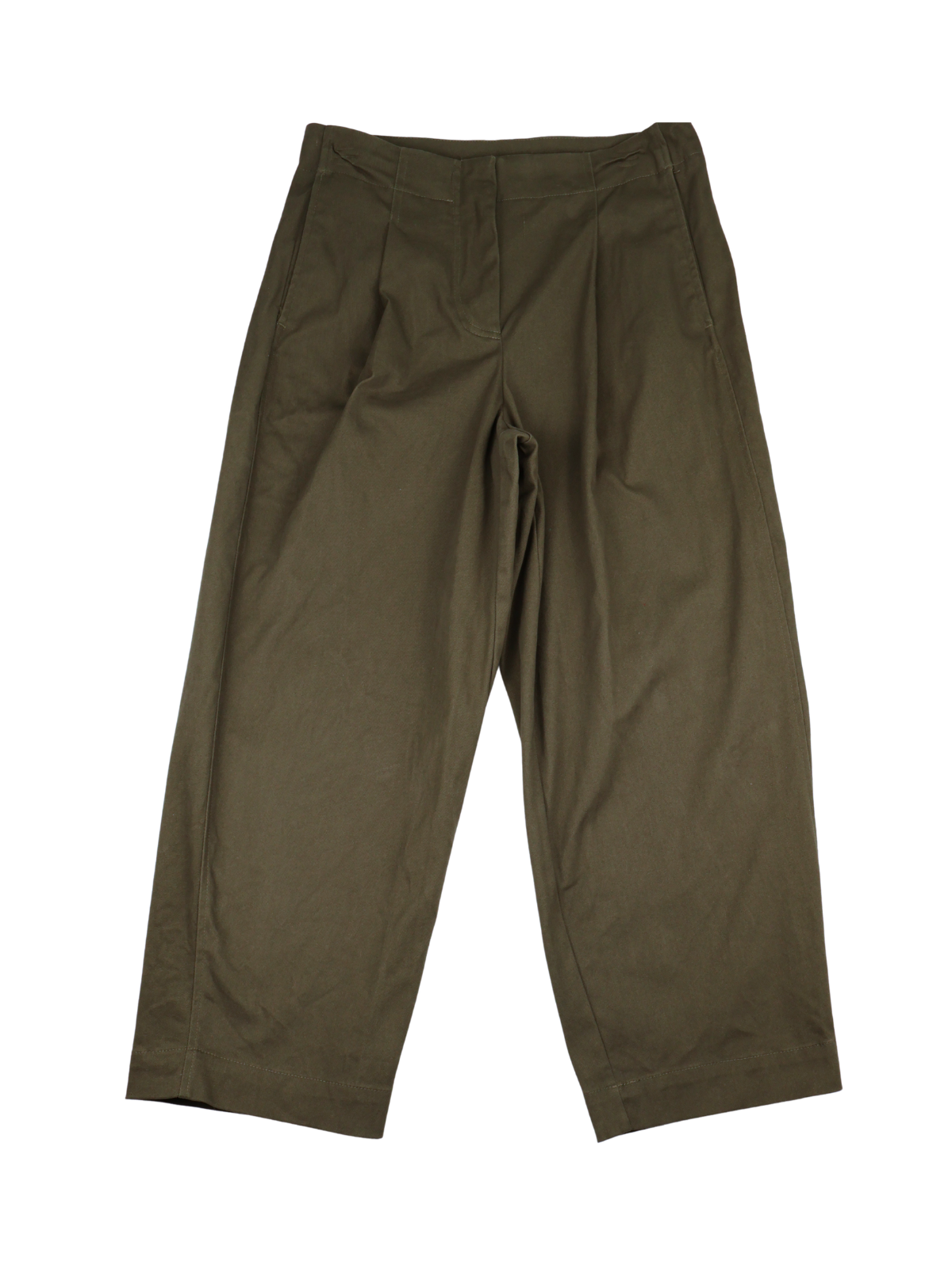 Halogen Green Pleated Barrel Leg Trousers Size Small