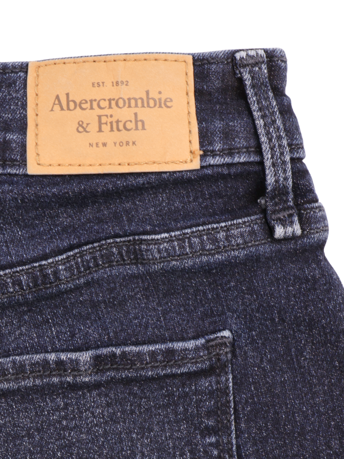 Abercrombie & Fitch Dark Wash Denim Shorts Size 4 Frayed Cuffed Mid Rise