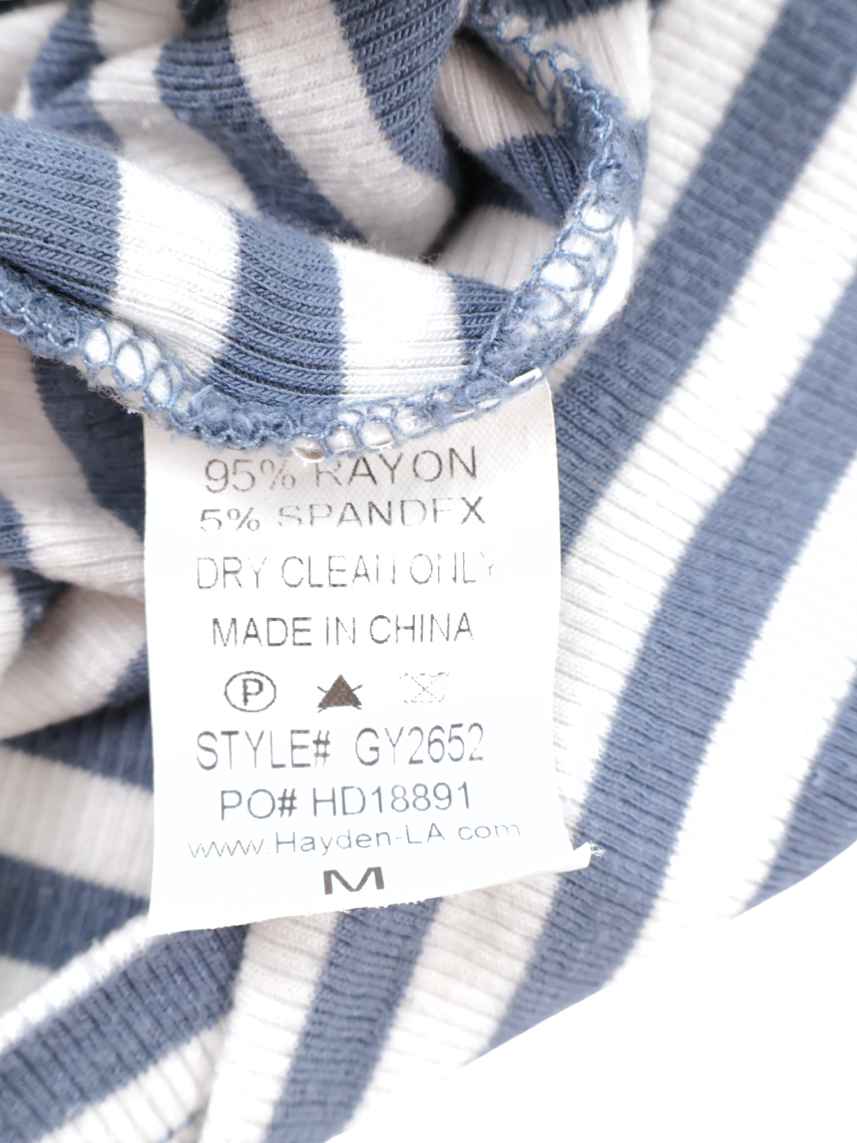 Hayden Girls Navy & White Striped Ruffle Sleeve Tank – Effortless Summer Style (Size Medium)
