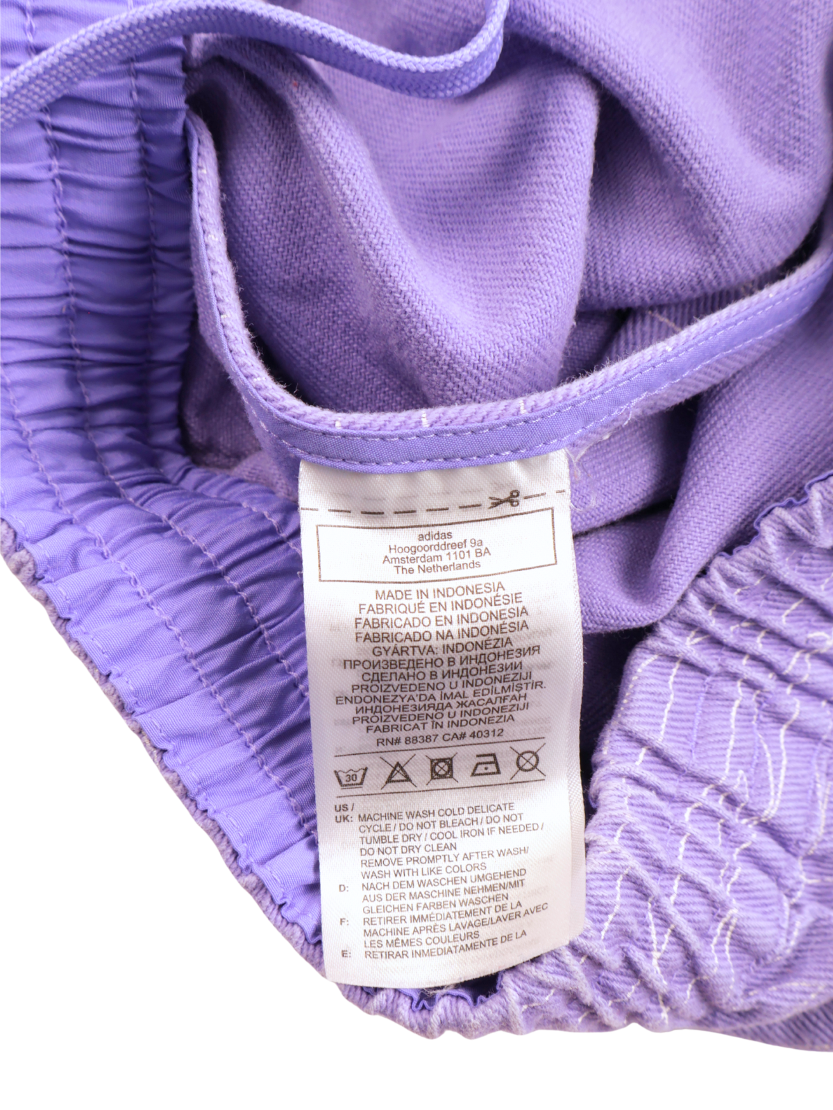 Adidas Purple Dolphin Print Shorts – 100% Cotton | Size Small | Playful Sport Style