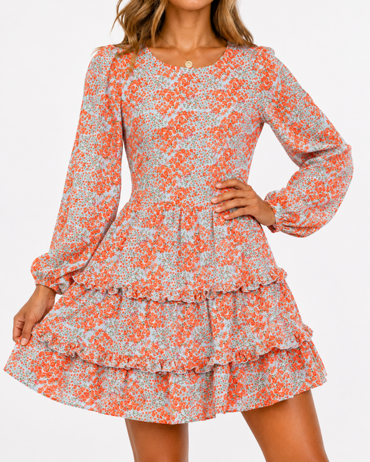 Roller Rabbit Floral Tiered Ruffle Dress XXS Fits Small