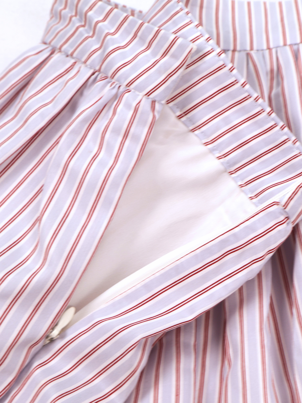 WAYF Striped Bubble Hem Mini Skirt – NWT Summer Statement Piece (Size Medium)