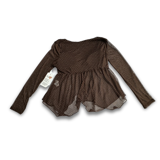 Good Days Project Brown Polka Dot Sheer Blouse – Size XL