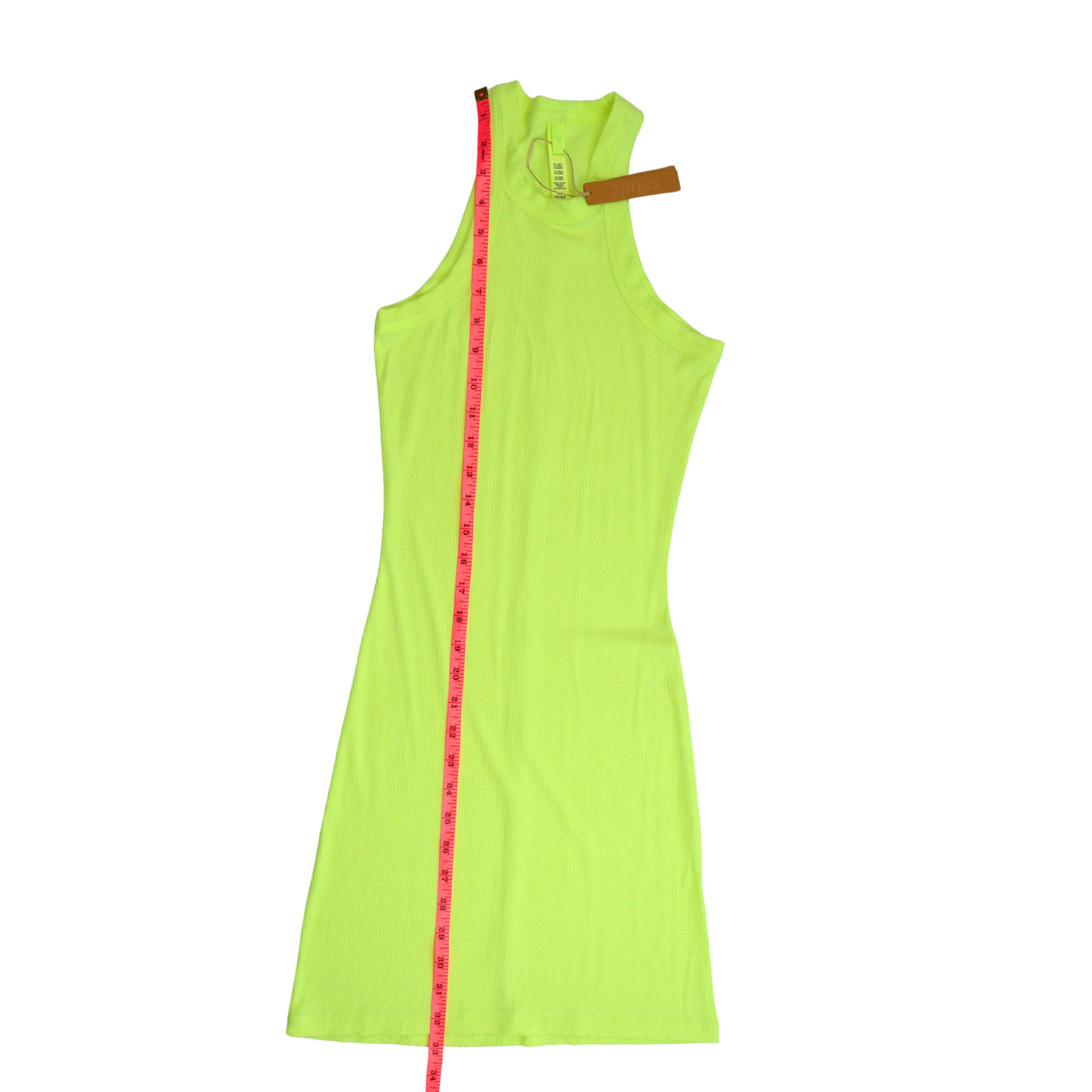 SKIMS Neon Yellow Bodycon Dress – Size XS NWT