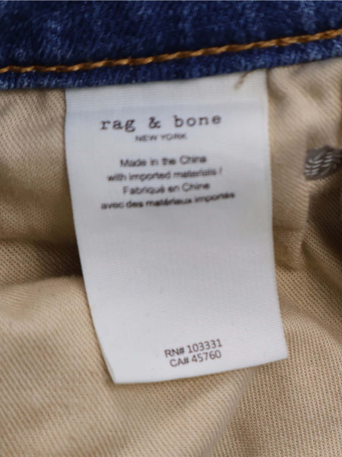 Rag & Bone Distressed Skinny Jeans Medium Wash Raw Hem Size 25