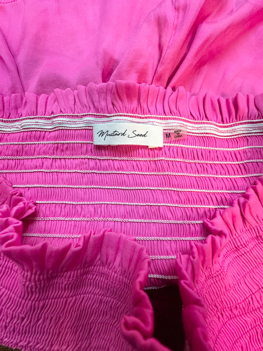 Mustard Seed Tiered Mini Skirt – Fuchsia | Size Medium