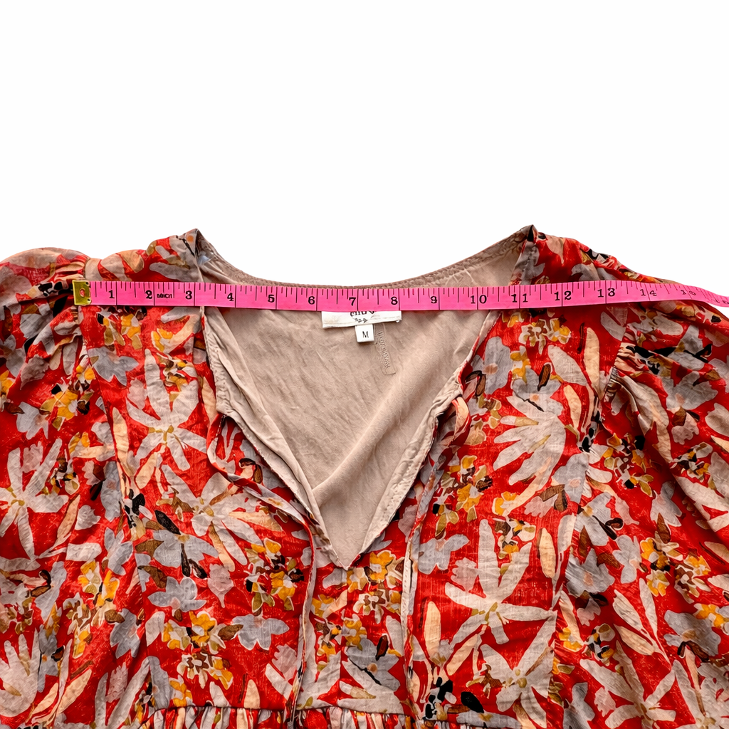 Entro Multicolor Floral Babydoll Dress – Size Medium