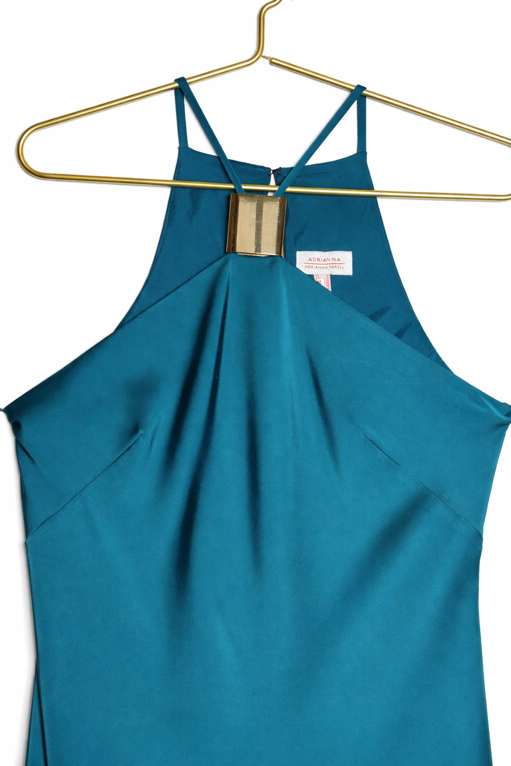 Adrianna Papell Formal Halter Gown – Teal | Size 6
