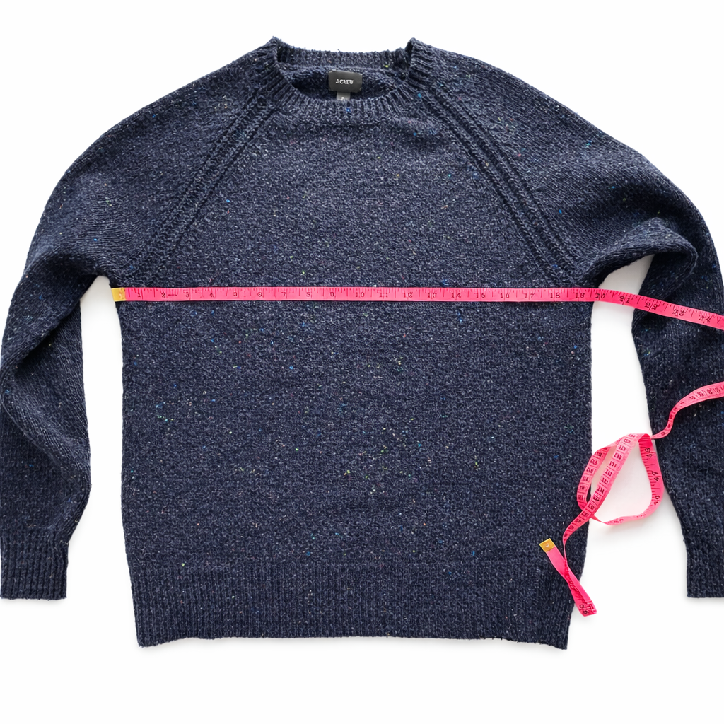 J.Crew Blue Speckled Knit Sweater – Size Small