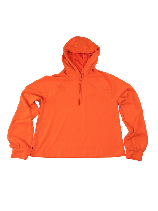 Athleta Super Soft Orange Hoodie Small Modal Blend Athleisure Sweatshirt