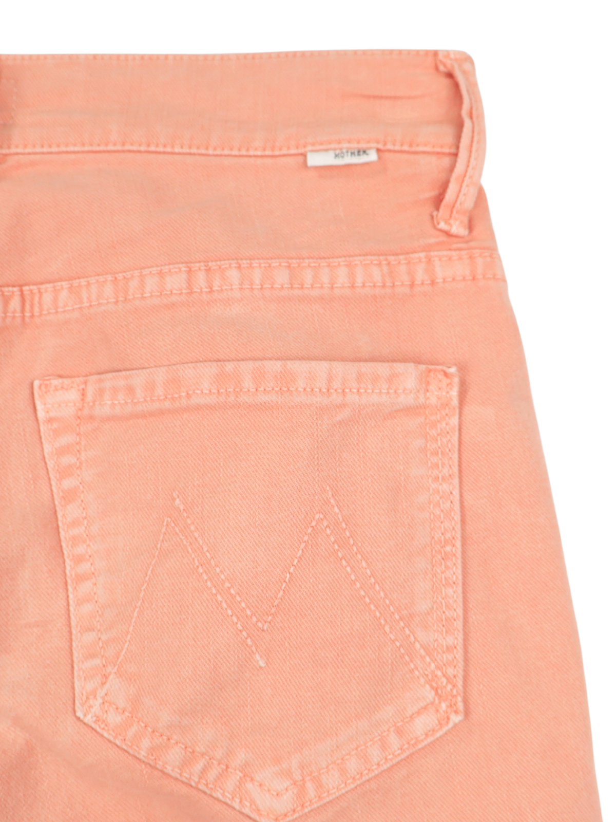 MOTHER The Insider Ankle Fray Chalk It Up Peach Jeans Size 25