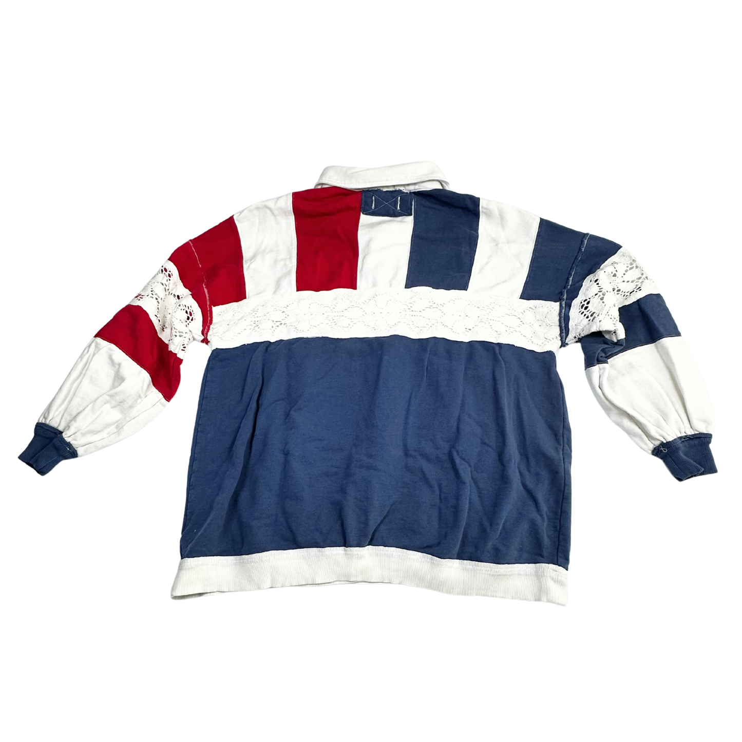 We the Free Oversized Colorblock Lace Rugby Polo – Size Medium