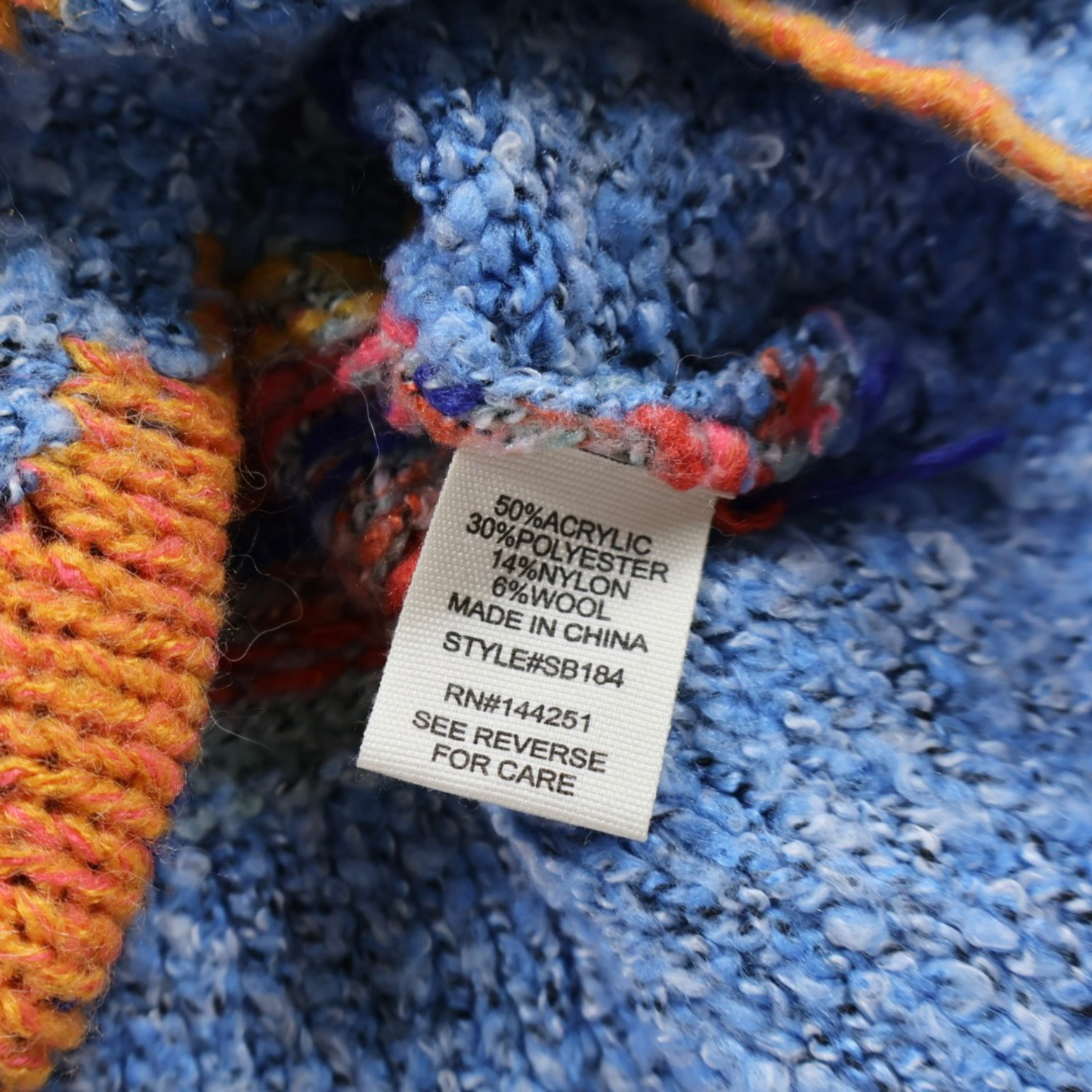 Moon &amp; Madison Abstract Colorblock Sweater – Size Medium