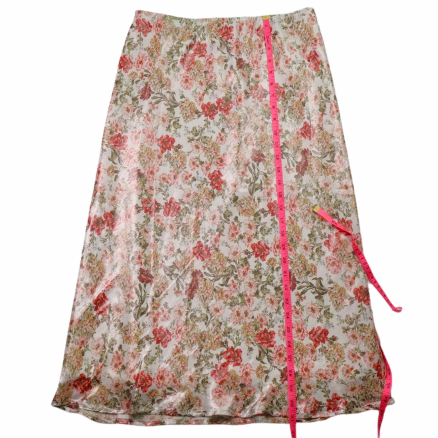 WAYF Floral Shimmer Midi Skirt – Size Medium