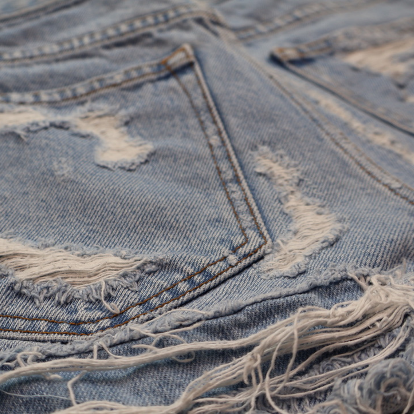 Abercrombie & Fitch High Rise Distressed Denim Shorts Size 27 / 4 | Raw Hem Festival Cutoffs