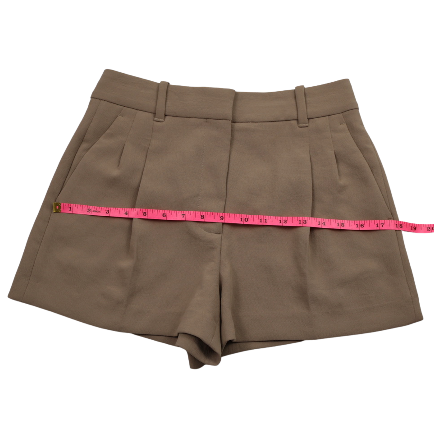 Aritzia Tailored Khaki High Rise Shorts Size 4