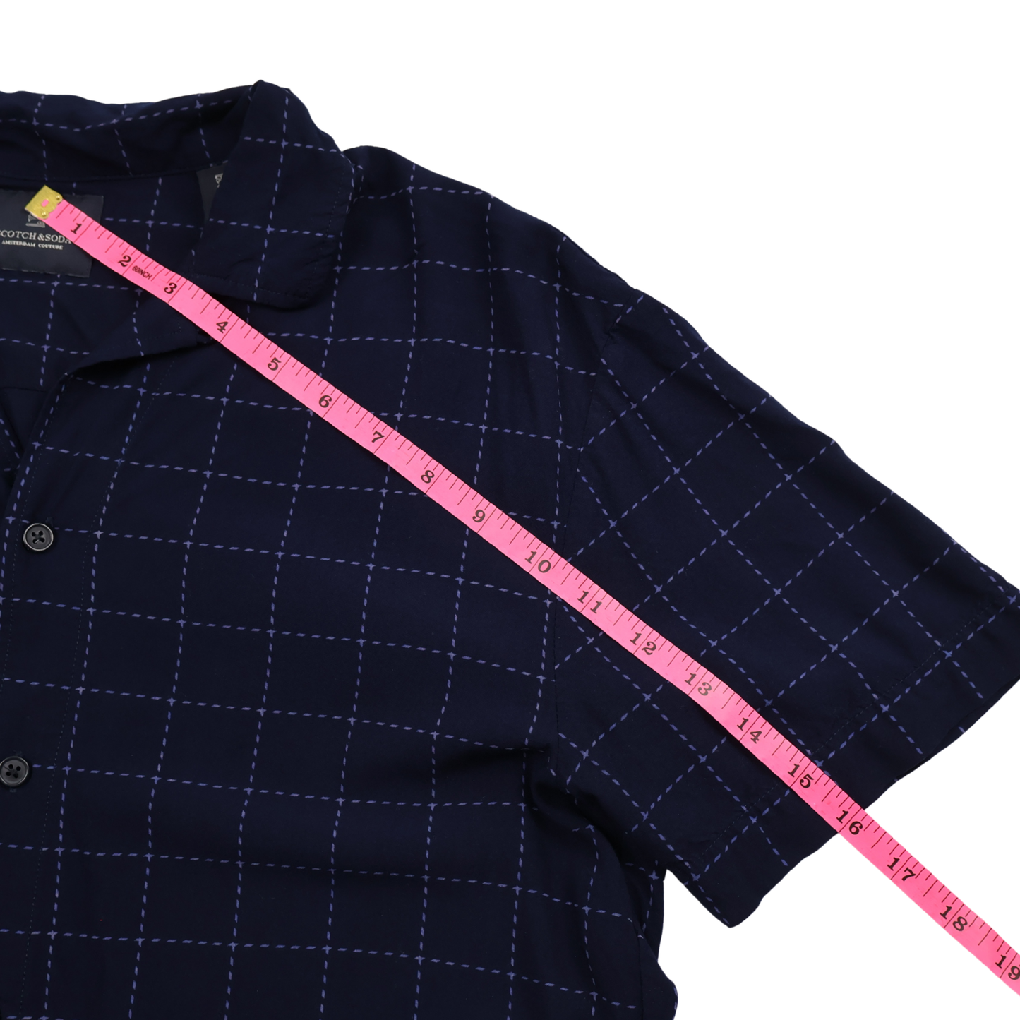 Scotch & Soda Amsterdam Couture Blue Windowpane Blouse – Size Medium