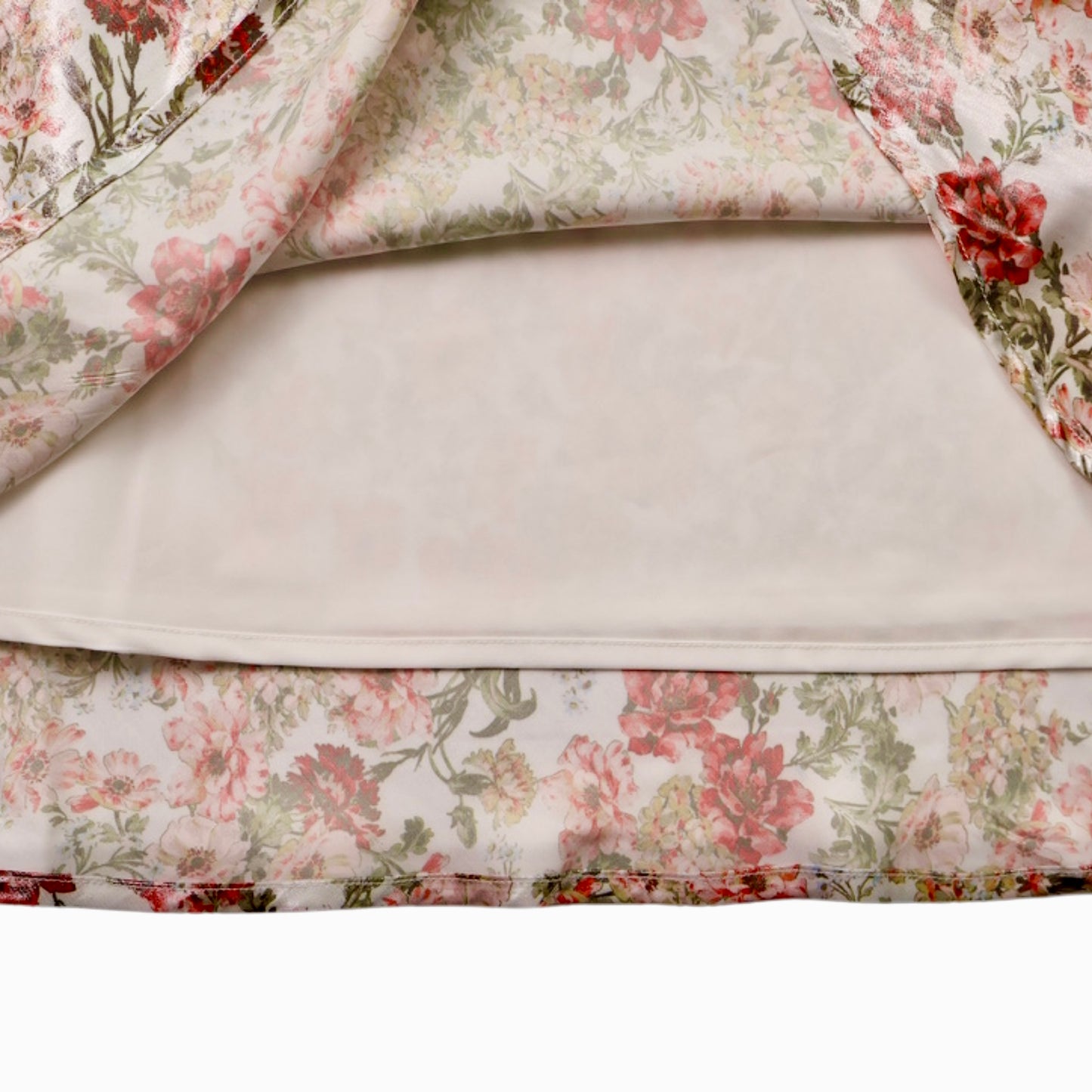 WAYF Floral Shimmer Midi Skirt – Size Medium