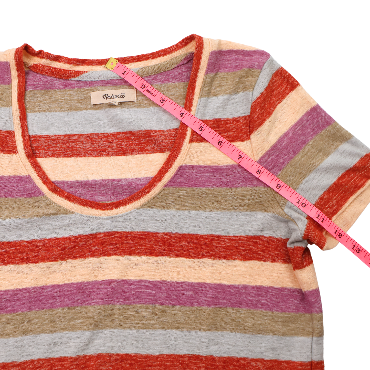 Madewell Striped Scoop Neck Tee – Size XS