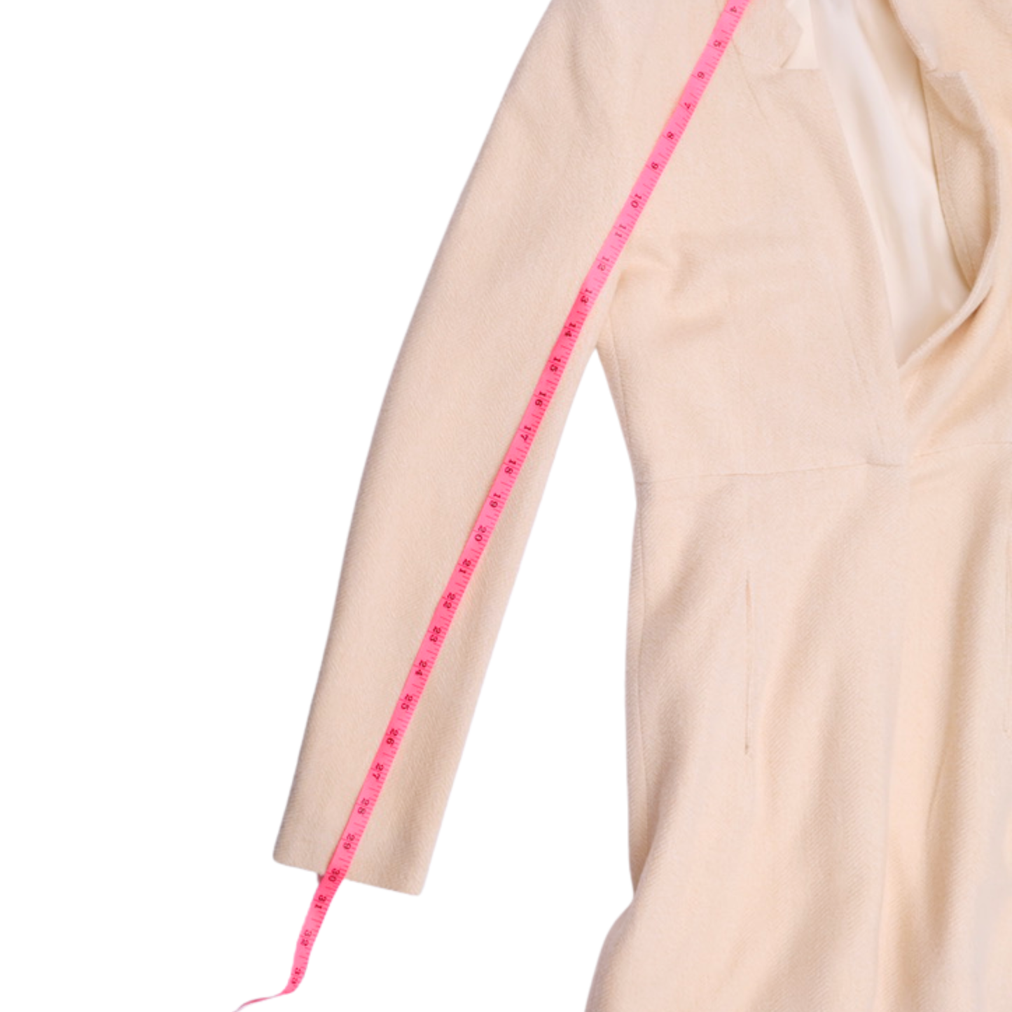 Zara Basic Tailored Coat – Cream | Size XS