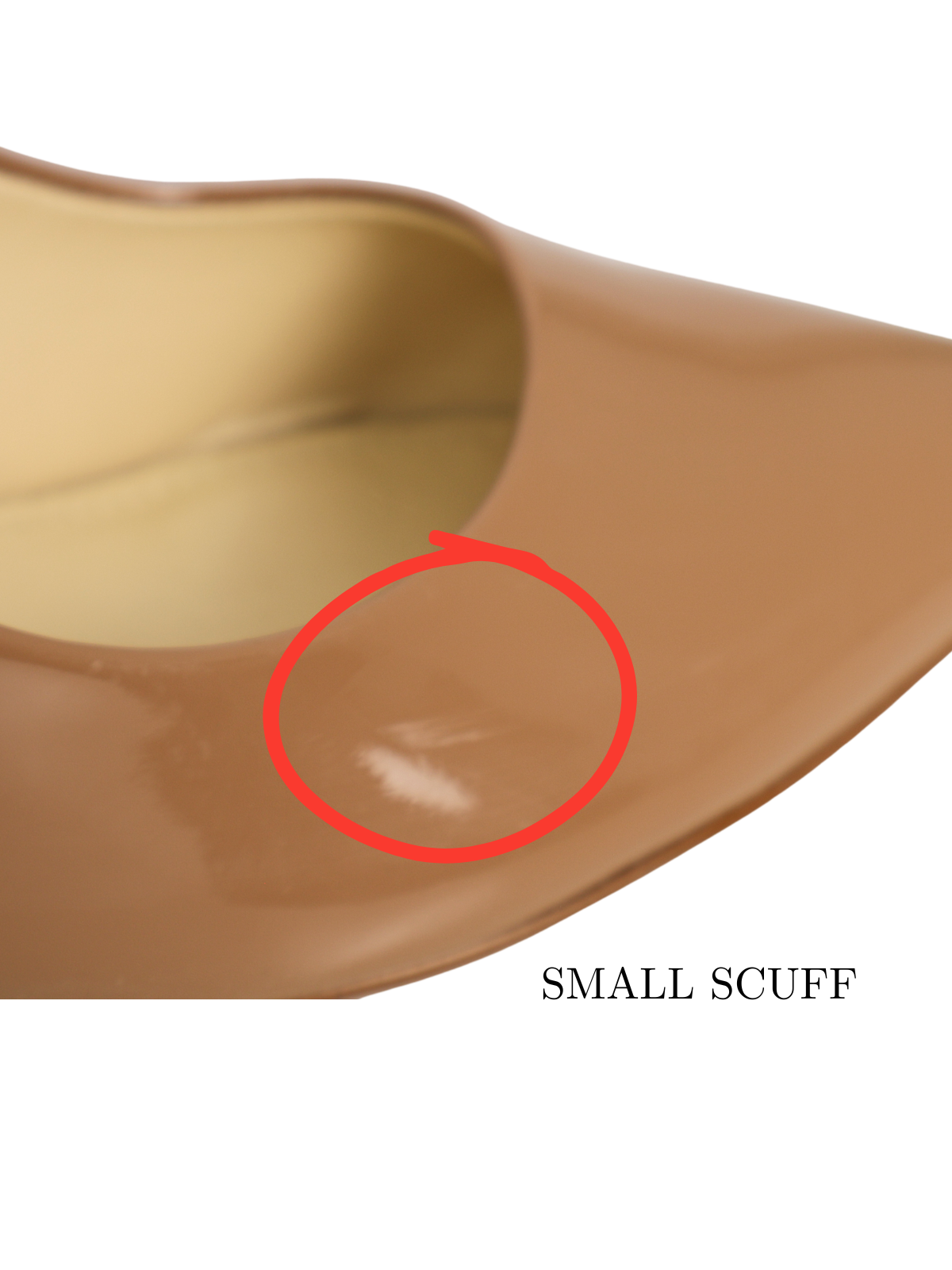 Nine West Nude Patent Slingback Pumps 8.5 Pointed Toe 3" Heel