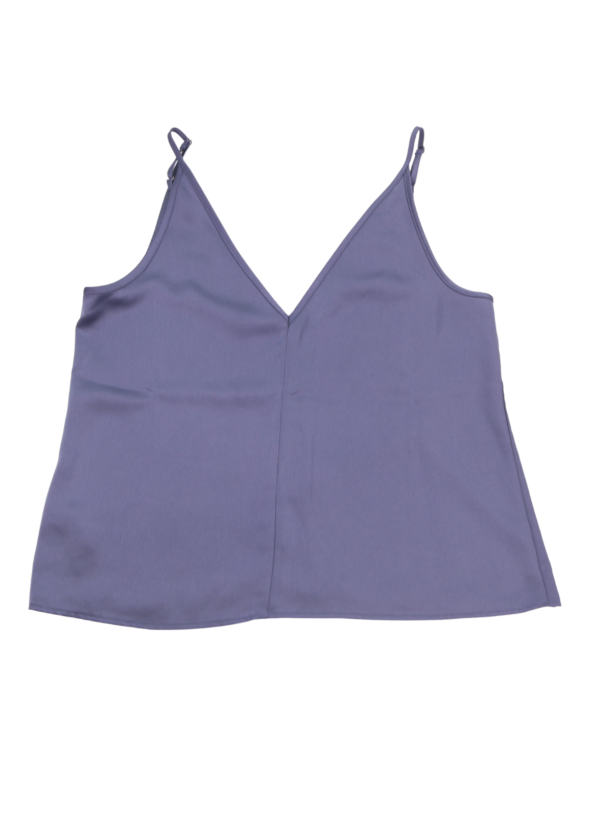 LOFT Satin V-Neck Cami – Blue Layering Essential (Size Small)