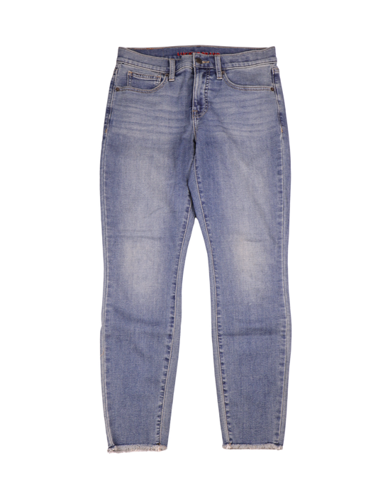 Lucky Brand Mid Rise Skinny Ankle Jeans Size 6/28 Raw Hem Stretch Denim