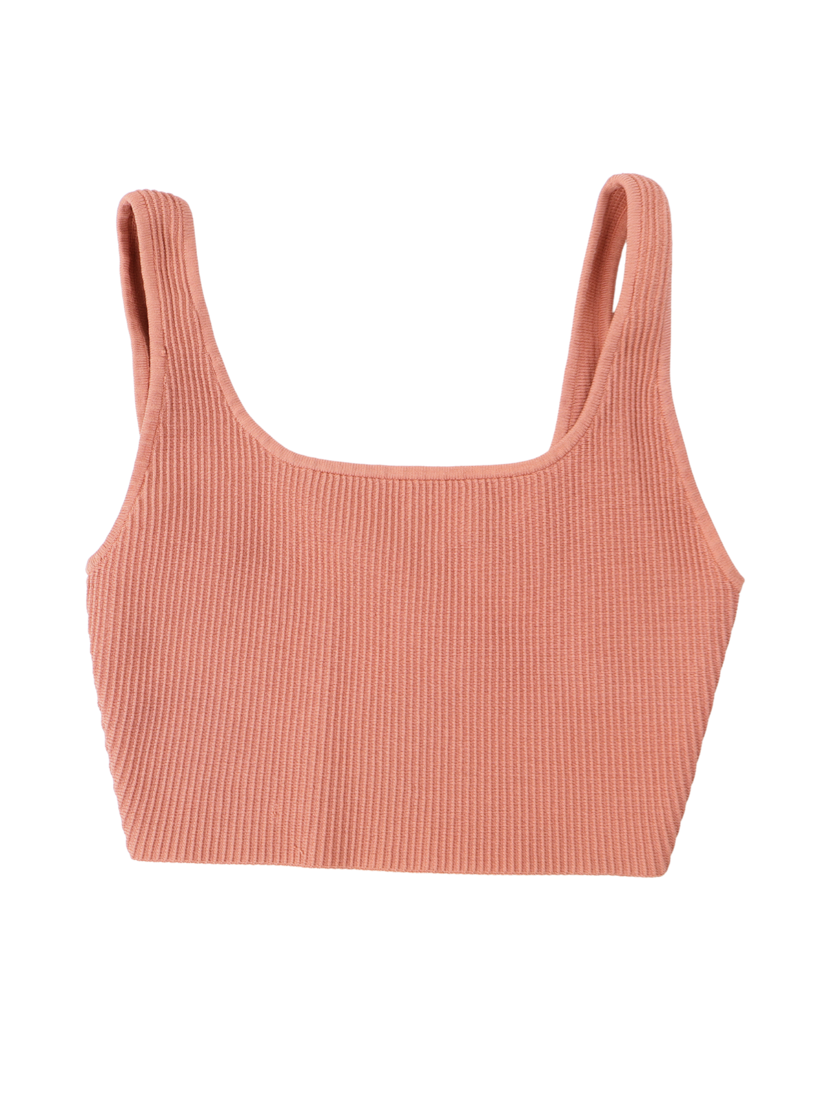 Babaton Aritzia Sculpt Knit Cropped Tank Top Small Peach Ribbed Minimalist