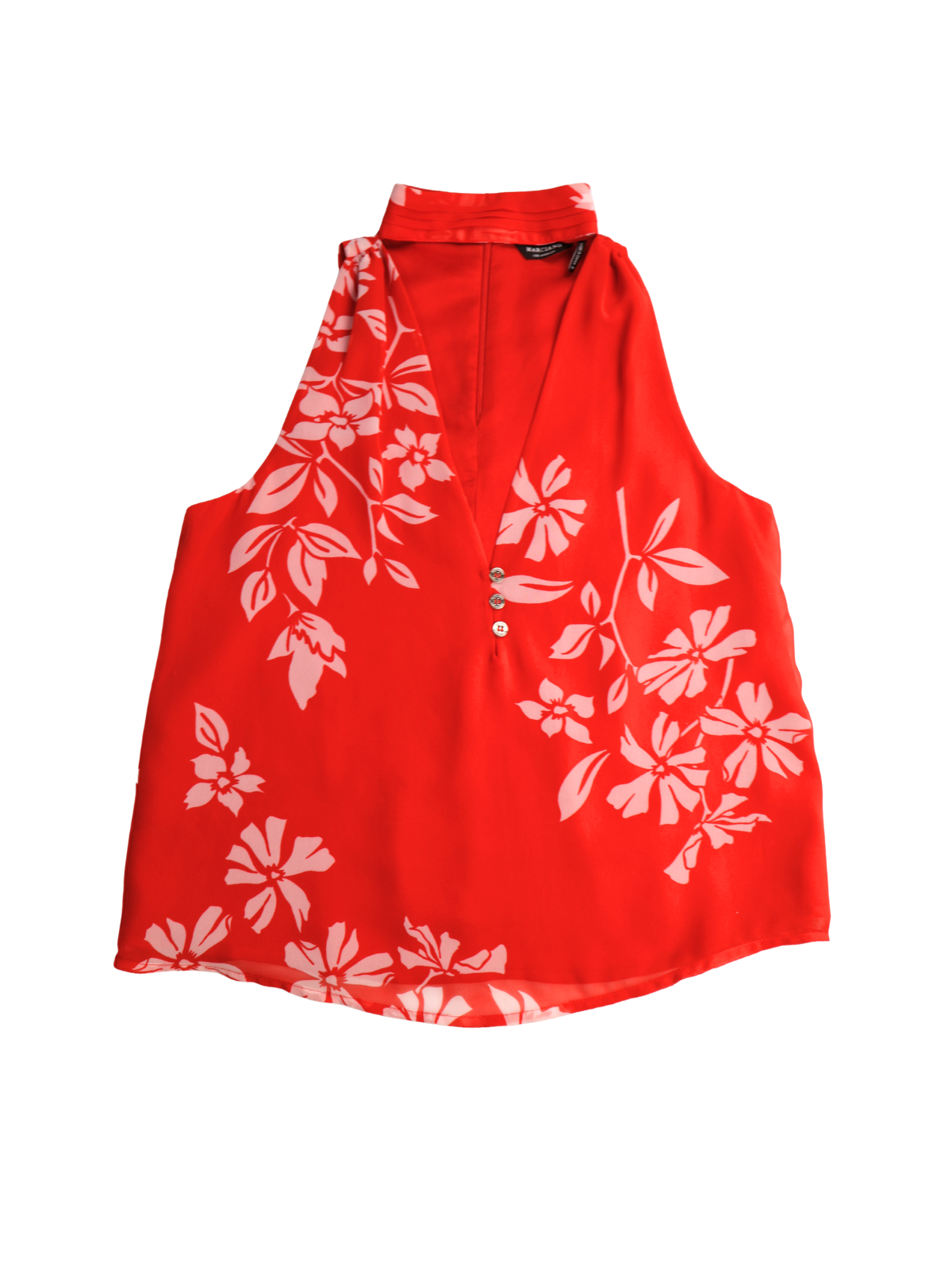 Marciano Los Angeles Red Floral Sleeveless Blouse Size XS