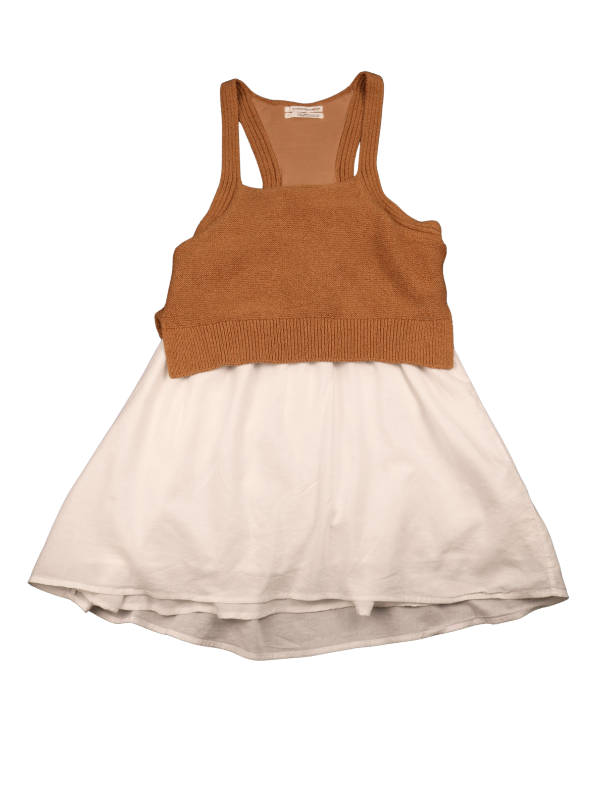 Anthropologie Twofer Sleeveless Sweater Blouse – Layered Knit & Flowy Top Size Small