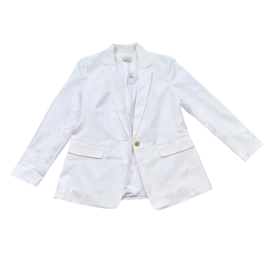 LOFT White Tailored Blazer Size 12 NWT | $180 Retail Classic Structured Jacket