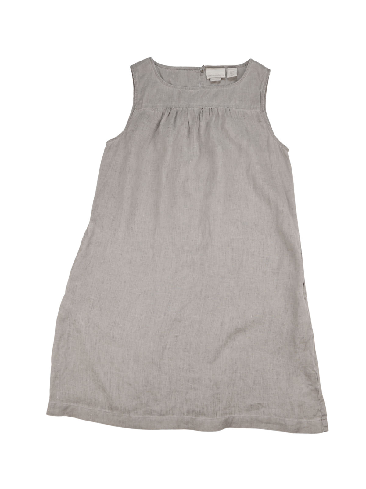Cynthia Rowley Gray Linen Shift Dress With Pockets Size Medium