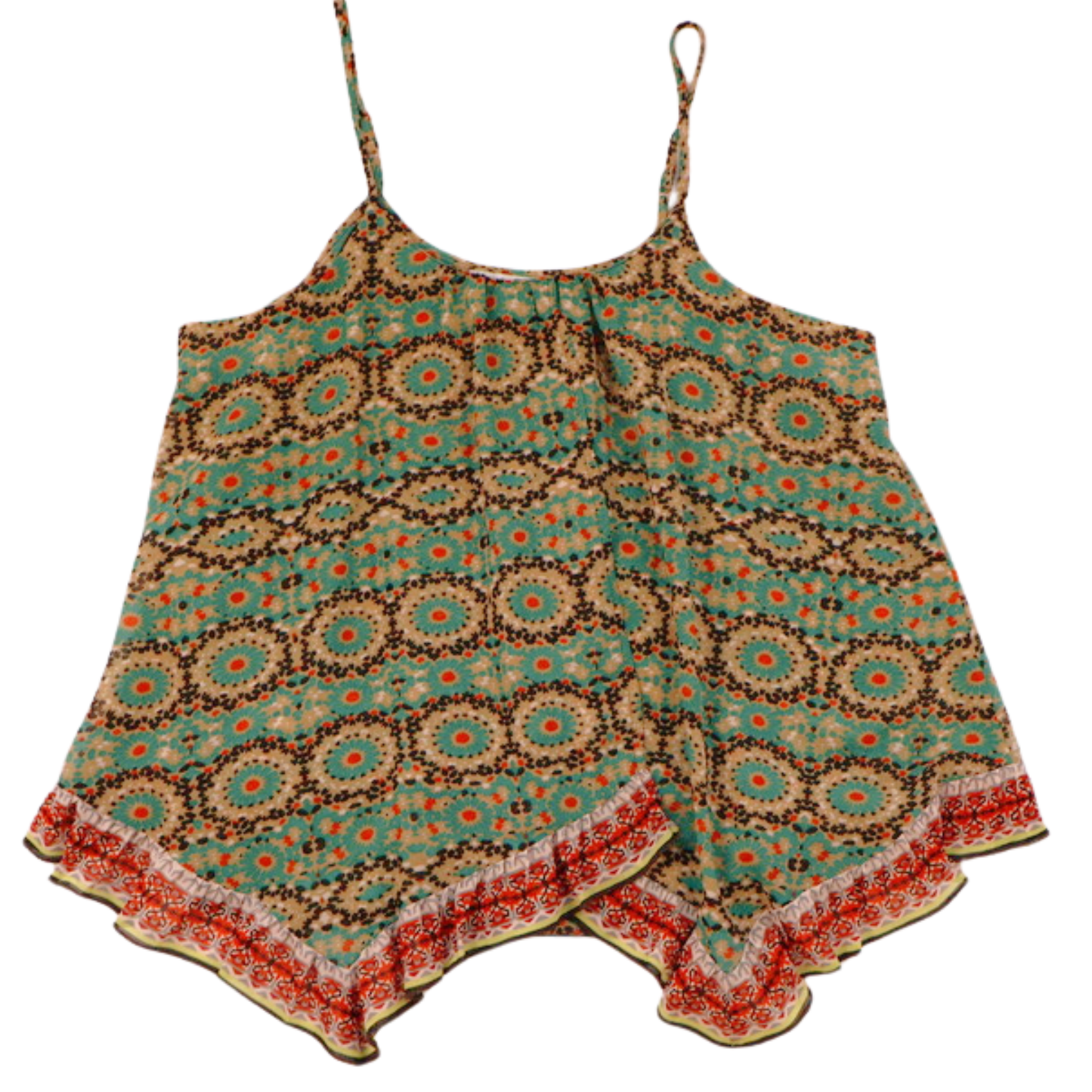 Patrons of Peace Flowy Printed Tank – Boho Geo Floral | Size L