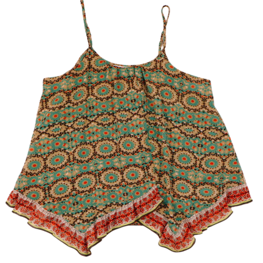 Patrons of Peace Flowy Printed Tank – Boho Geo Floral | Size L