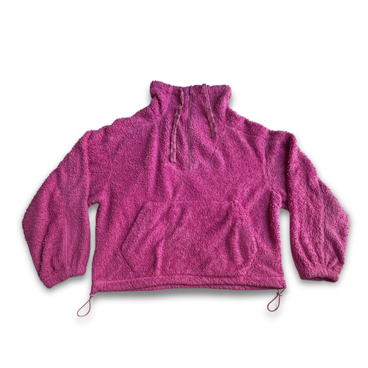 Free People Movement Sherpa Pullover – Hot Pink / Fuchsia – Size Small