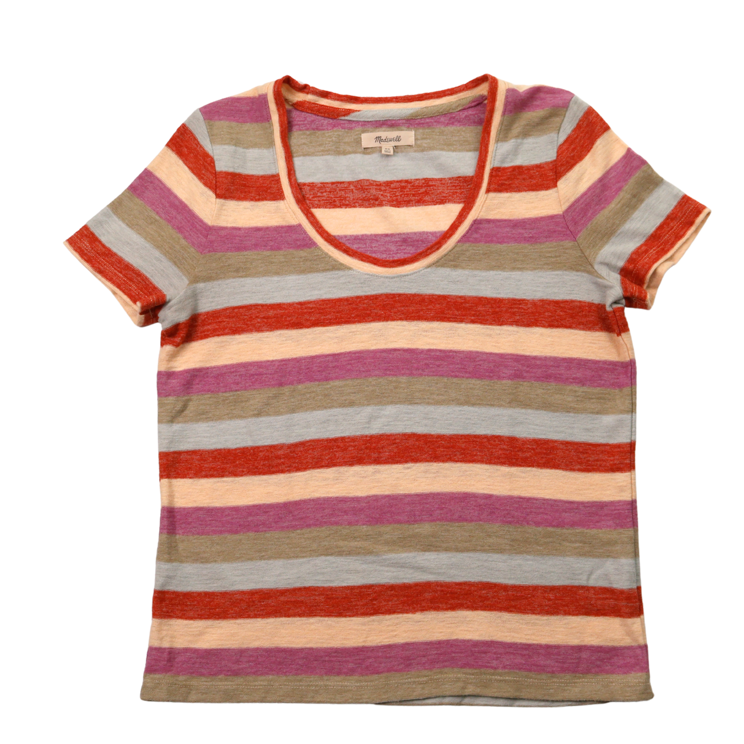 Madewell Striped Scoop Neck Tee – Size XS