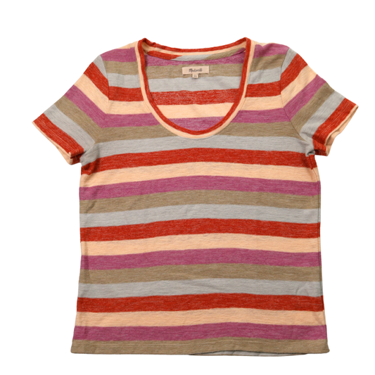 Madewell Striped Scoop Neck Tee – Size XS